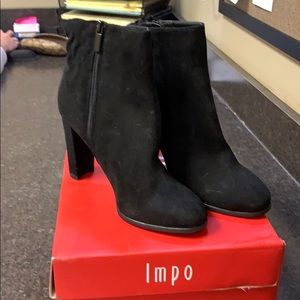 Black suede ankle boots